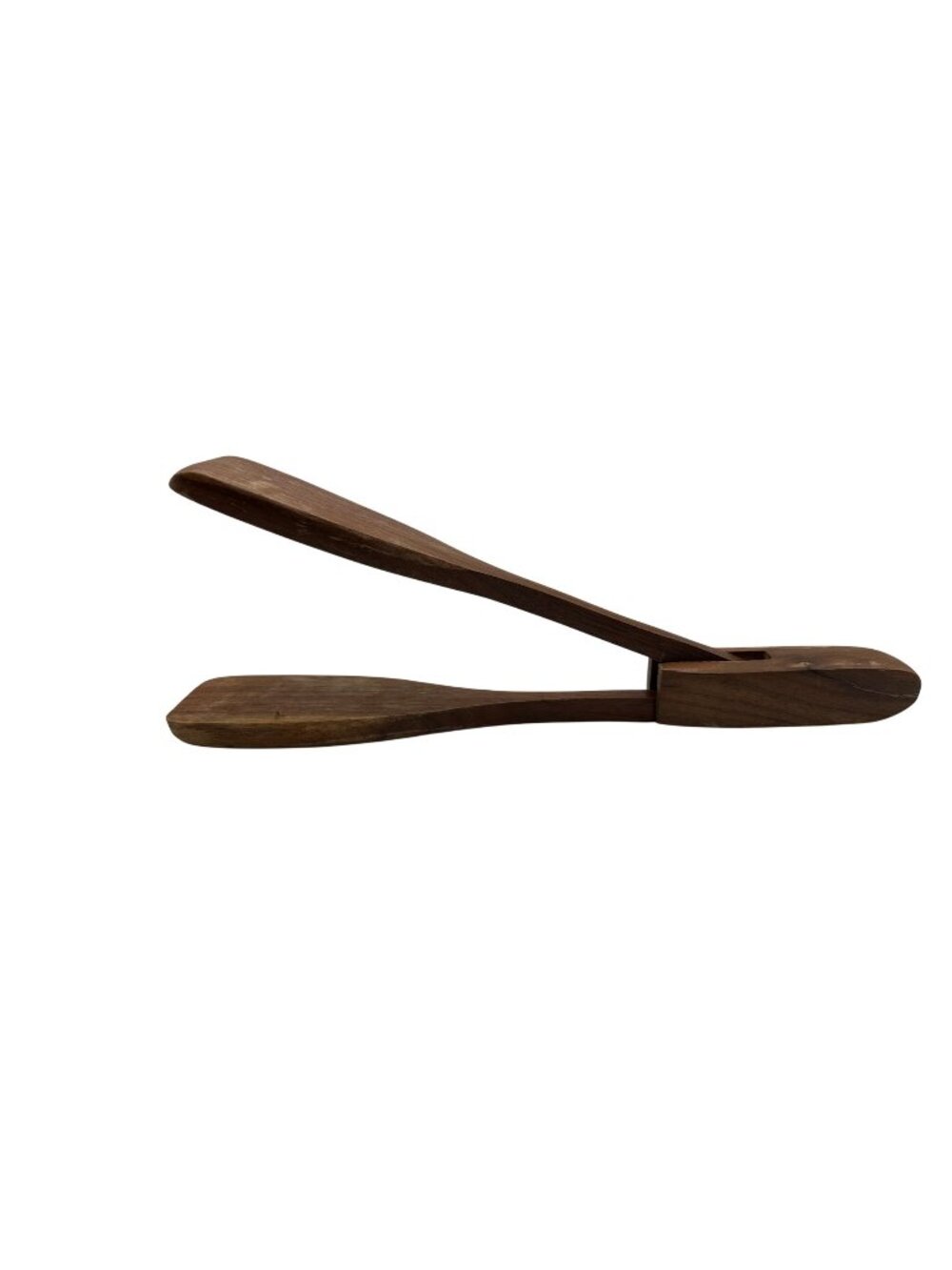 Vintage Wooden Salad Tongs Hinged Wood Serving Utensil For Kitchen Or Dining Use